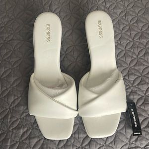 Express White Heeled Sandals